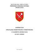 Plan upravljanja nekretninama i pokretninama u vlasnistvu opcine cavle za 2025