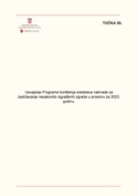 15 20 Program korištenja sredstava naknade za zadržavanje nezakonito izgrađenih zgrada u prostoru za 2023