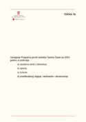 15 19 Usvajanje Programa javnih potreba Općine Čavle za 2023