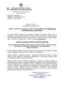 Obavijest o radu Matičnog ureda Čavle
